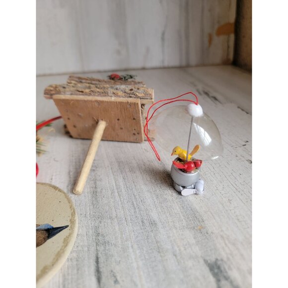 Unique bird house vintage‎ ornament owl goose red cardinal set - Picture 4 of 9